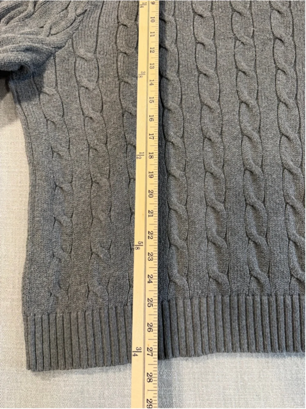 Polo Ralph Lauren mens Cable-Knit Cotton Sweater gray XXL